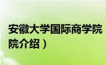 安徽大学国际商学院（关于安徽大学国际商学院介绍）