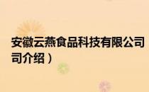 安徽云燕食品科技有限公司（关于安徽云燕食品科技有限公司介绍）