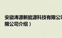 安徽涛源新能源科技有限公司（关于安徽涛源新能源科技有限公司介绍）