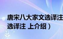 唐宋八大家文选译注 上（关于唐宋八大家文选译注 上介绍）