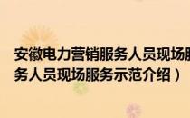 安徽电力营销服务人员现场服务示范（关于安徽电力营销服务人员现场服务示范介绍）