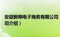 安徽新朔电子商务有限公司（关于安徽新朔电子商务有限公司介绍）