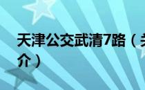 天津公交武清7路（关于天津公交武清7路简介）