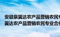 安徽泉翼达农产品营销农民专业合作社联合社（关于安徽泉翼达农产品营销农民专业合作社联合社介绍）