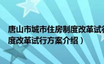 唐山市城市住房制度改革试行方案（关于唐山市城市住房制度改革试行方案介绍）