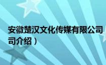 安徽楚汉文化传媒有限公司（关于安徽楚汉文化传媒有限公司介绍）