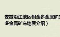 安徽沿江地区铜金多金属矿床地质（关于安徽沿江地区铜金多金属矿床地质介绍）