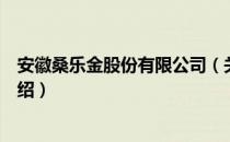 安徽桑乐金股份有限公司（关于安徽桑乐金股份有限公司介绍）