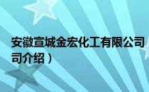 安徽宣城金宏化工有限公司（关于安徽宣城金宏化工有限公司介绍）