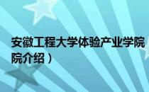 安徽工程大学体验产业学院（关于安徽工程大学体验产业学院介绍）