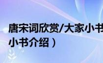 唐宋词欣赏/大家小书（关于唐宋词欣赏/大家小书介绍）