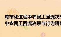 城市化进程中农民工回流决策与行为研究（关于城市化进程中农民工回流决策与行为研究简介）