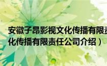 安徽子昂影视文化传播有限责任公司（关于安徽子昂影视文化传播有限责任公司介绍）