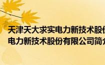 天津天大求实电力新技术股份有限公司（关于天津天大求实电力新技术股份有限公司简介）