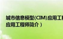 城市信息模型(CIM)应用工程师（关于城市信息模型(CIM)应用工程师简介）