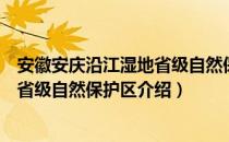 安徽安庆沿江湿地省级自然保护区（关于安徽安庆沿江湿地省级自然保护区介绍）