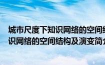 城市尺度下知识网络的空间结构及演变（关于城市尺度下知识网络的空间结构及演变简介）