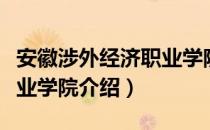 安徽涉外经济职业学院（关于安徽涉外经济职业学院介绍）