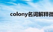 colony名词解释微生物学（colony）