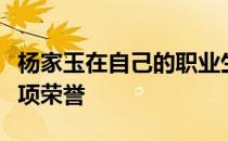 杨家玉在自己的职业生涯履历表上又增添了一项荣誉