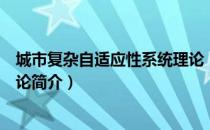 城市复杂自适应性系统理论（关于城市复杂自适应性系统理论简介）