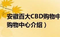 安徽百大CBD购物中心（关于安徽百大CBD购物中心介绍）