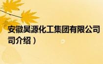 安徽昊源化工集团有限公司（关于安徽昊源化工集团有限公司介绍）