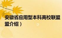 安徽省应用型本科高校联盟（关于安徽省应用型本科高校联盟介绍）