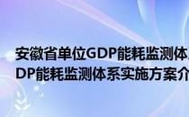 安徽省单位GDP能耗监测体系实施方案（关于安徽省单位GDP能耗监测体系实施方案介绍）