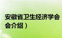 安徽省卫生经济学会（关于安徽省卫生经济学会介绍）