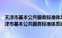 天津市基本公共服务标准体系建设“十四五”规划（关于天津市基本公共服务标准体系建设“十四五”规划简介）