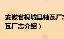 安徽省桐城县轴瓦厂志（关于安徽省桐城县轴瓦厂志介绍）