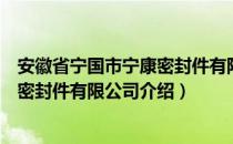 安徽省宁国市宁康密封件有限公司（关于安徽省宁国市宁康密封件有限公司介绍）