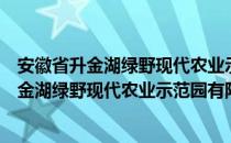 安徽省升金湖绿野现代农业示范园有限公司（关于安徽省升金湖绿野现代农业示范园有限公司介绍）