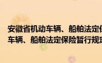 安徽省机动车辆、船舶法定保险暂行规定（关于安徽省机动车辆、船舶法定保险暂行规定介绍）