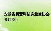 安徽省民营科技实业家协会（关于安徽省民营科技实业家协会介绍）