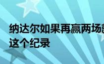 纳达尔如果再赢两场就将以103胜的成绩独享这个纪录