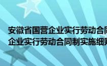 安徽省国营企业实行劳动合同制实施细则（关于安徽省国营企业实行劳动合同制实施细则介绍）