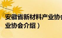 安徽省新材料产业协会（关于安徽省新材料产业协会介绍）