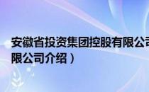 安徽省投资集团控股有限公司（关于安徽省投资集团控股有限公司介绍）