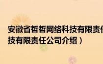 安徽省哲哲网络科技有限责任公司（关于安徽省哲哲网络科技有限责任公司介绍）