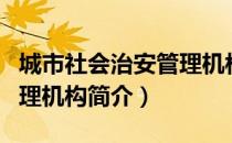 城市社会治安管理机构（关于城市社会治安管理机构简介）