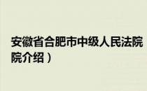 安徽省合肥市中级人民法院（关于安徽省合肥市中级人民法院介绍）