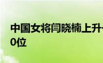 中国女将闫晓楠上升一位排名女子草量级第10位