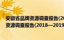 安徽省品牌资源调查报告(2018—2019)（关于安徽省品牌资源调查报告(2018—2019)介绍）