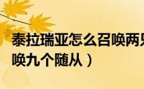 泰拉瑞亚怎么召唤两只随从（泰拉瑞亚怎样召唤九个随从）