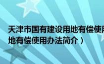 天津市国有建设用地有偿使用办法（关于天津市国有建设用地有偿使用办法简介）