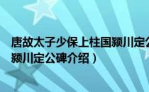 唐故太子少保上柱国颍川定公碑（关于唐故太子少保上柱国颍川定公碑介绍）