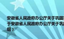 安徽省人民政府办公厅关于巩固完善县级公立医院综合改革的意见（关于安徽省人民政府办公厅关于巩固完善县级公立医院综合改革的意见介绍）