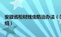 安徽省松材线虫防治办法（关于安徽省松材线虫防治办法介绍）